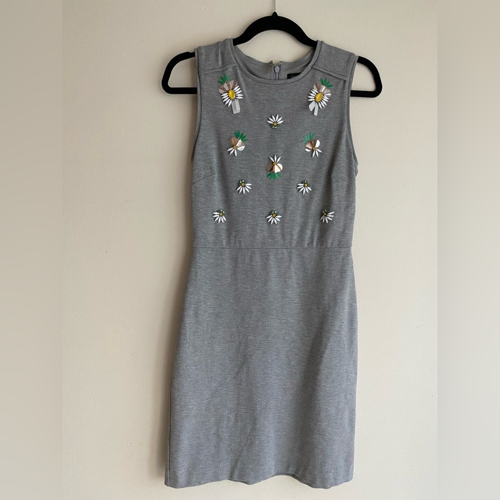 Comfy and chic. Grey/ top embellished dress by banana republic.